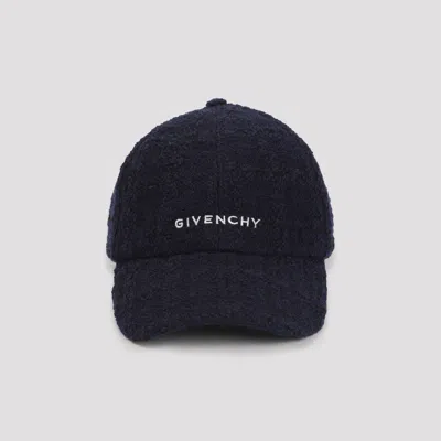 Givenchy Dark Blue Tweed  Baseball Cap