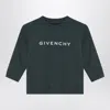 Givenchy Dark Green Sweatshirt With Logo In Green