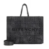 GIVENCHY DARK GREY COTTON G-TOTE MEDIUM WITH CHAIN TOTE BAG