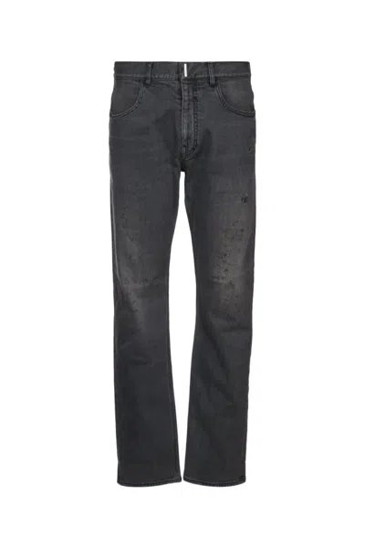 GIVENCHY DARK GREY DISTRESSED JEANS