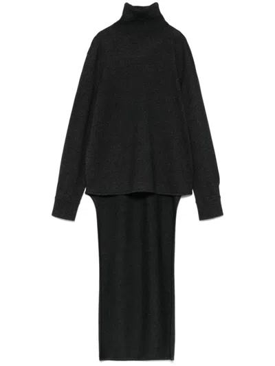 Givenchy Dark Grey High-low Jumper