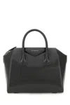 Givenchy Small Structured Leather Antigona Shoulder Bag In Black