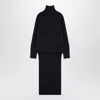 Givenchy Dark Grey Turtleneck With Drawstring In Black