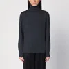 Givenchy Dark Grey Turtleneck With Drawstring In Grey