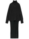 Givenchy High-low Turtleneck Wool-blend Sweater