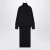 Givenchy Dark Grey Turtleneck With Drawstring In Black