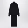 Givenchy Dark Grey Turtleneck With Drawstring In Black