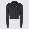 Givenchy Cropped Long Sleeve Knitwear Featuring Buttons In Gray