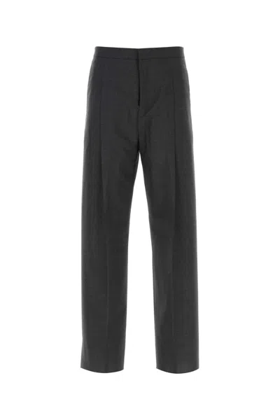 Givenchy Dark Grey Wool Pant In Black
