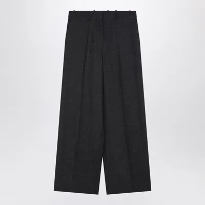 GIVENCHY GIVENCHY DARK GREY WOOL WIDE TROUSERS