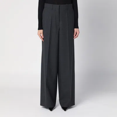 Givenchy Dark Grey Wool Wide Trousers