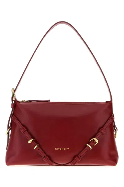 GIVENCHY GIVENCHY DARK RED CALF LEATHER MINI SHOULDER BAG