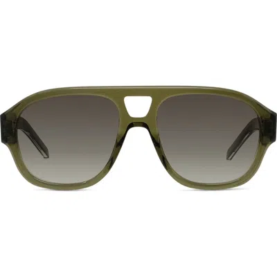Givenchy Day 55mm Gradient Pilot Sunglasses In Green