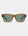 Givenchy Day 55mm Rectangular Sunglasses In Shiny Red