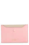 Givenchy Day Colorblock Card Case In Pink