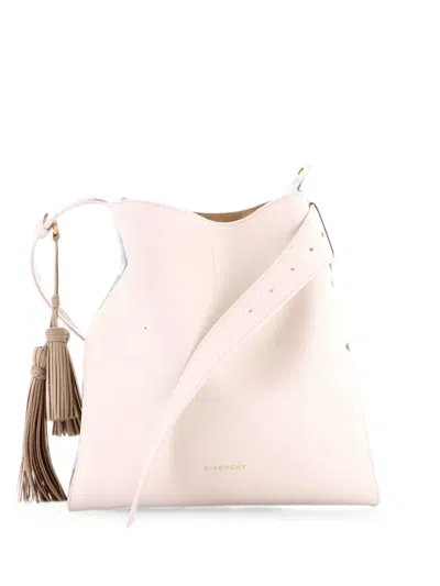 Pre-owned Givenchy Day Leather Medium Hobo Bag In White