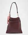 Givenchy Day Medium Hobo Bag In Smooth Leather In Burgundy