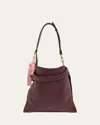 Givenchy Day Medium Hobo Bag In Smooth Leather In Burgundy