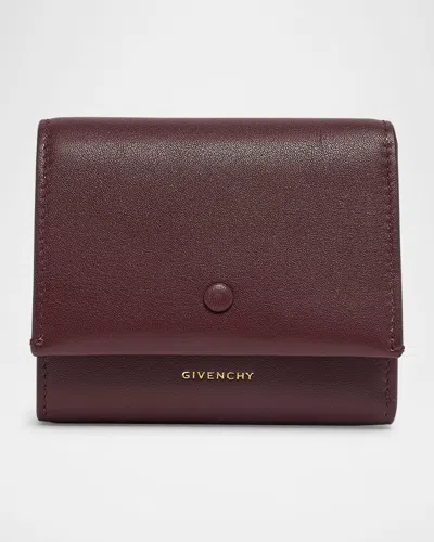 Givenchy Day Trifold Snap Wallet In Shiny Leather