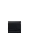 Givenchy Day Trifold Snap Wallet In Shiny Leather In Black