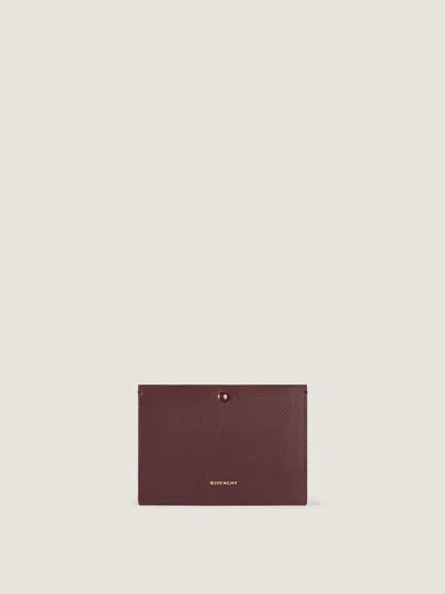 Givenchy Day Wallet In Grained Leather In Burgundy