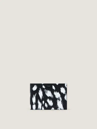 Givenchy Day Wallet In Grained Leather With Animal Print In Multi