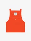 Givenchy Cropped Tank Top In Cotton With 4g Liquid Detail