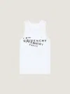 Givenchy Tank Top In Cotton With  Stamp Print In White