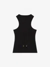 Givenchy Slim Fit Tank Top In Cotton With Laces And 4g Detail