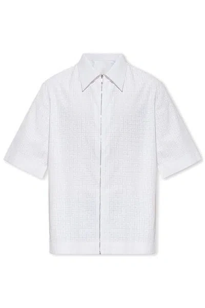 Givenchy Debossed Logo Cotton Shirt For Men In White
