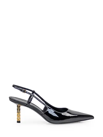 Givenchy G Cube 80 Patent Leather Slingback Pumps In Black