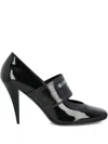 Givenchy Square Toe Patent Pumps In Black