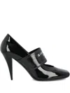 Givenchy Tape Sliced Square Pumps In Patent Leather In Black