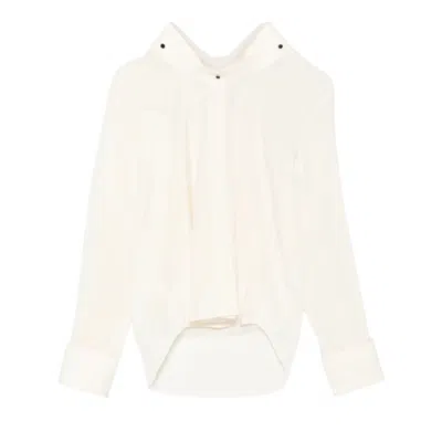 Pre-owned Givenchy Deconstructed Collar Shirt 'ecru' | Tan | Women's Size 36