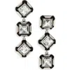 Givenchy Deconstructed Crystal Drop Earrings In Metallic