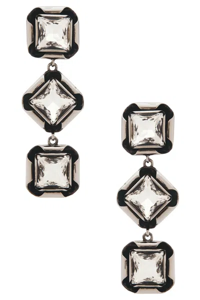 Givenchy Deconstructed Crystal Pendants Earrings In Pink