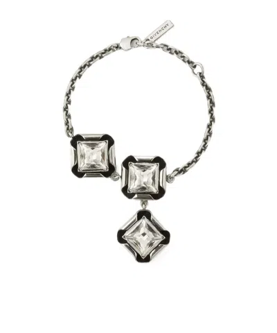 Givenchy Deconstructed Crystals Bracelet In Metal And Crystals In White