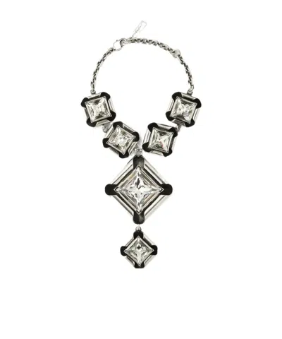 Givenchy Deconstructed Crystals Bracelet In Metal And Crystals In White