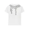 Givenchy Deconstructed Crystals Print T-shirt In White
