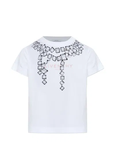 Givenchy Deconstructed Crystals-print T-shirt In White