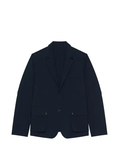 Givenchy Deconstructed Jacket With  Paris Embroidery In Blue