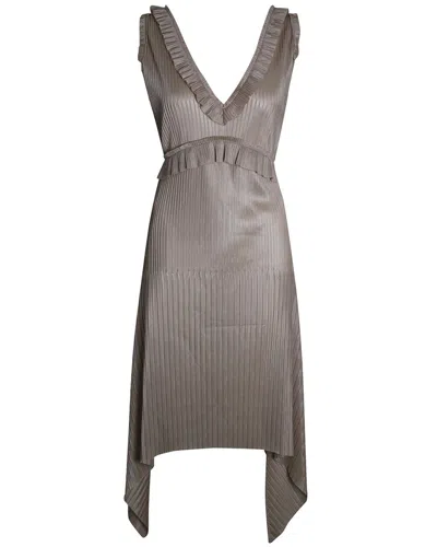 Pre-owned Givenchy Deep V-neck Plisse Dress (authentic Pre-loved)