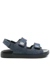 Givenchy 4g Strap Flat Sandals In Blue