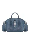 Givenchy Antigona Toy Lock Bag In Washed Denim
