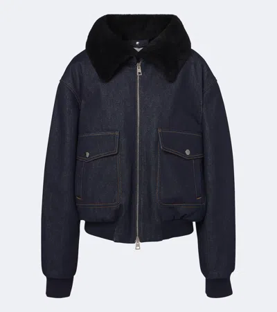 Givenchy Denim Blouson Jacket In Blue