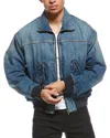 Givenchy Denim Bomber Jacket In Blue