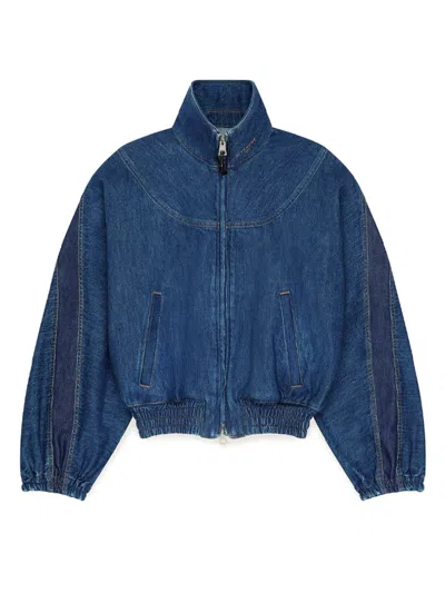Givenchy Denim Bomber Jacket In Blue