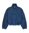 Givenchy Denim Bomber Jacket In Blue