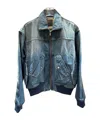Givenchy Denim Bomber Jacket In Blue