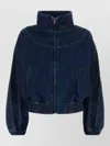 Givenchy Denim Bomber Jacket High Collar Hem